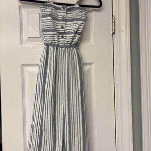 P.S by Areopostale Girls Sz 5 Blue/White Linen Style Jumper NWOT. Casual